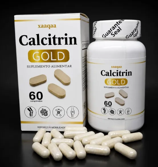 Caja y frasco Calcitrin Gold, 60 cápsulas